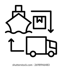 Elemento De Icono Logístico De Envío Para Diseño Y Vector