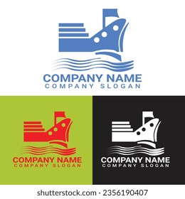 Ship logo or boat logo or vessel logo 