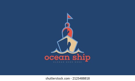 Ship Logo Concept Design Vector. Ship Logo for Travel and Holiday