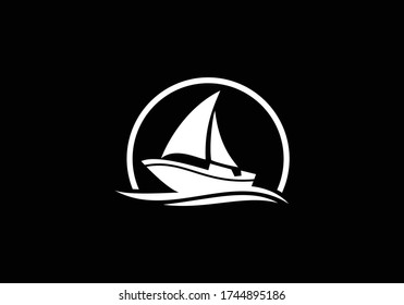 Logotipo de envío, plantilla de vectores de diseño de logotipo de barco de crucero, símbolo de signo de barco