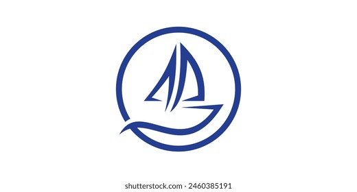 ship logo design, boat, sail, sail, logo design icon, vector, symbol, idea.