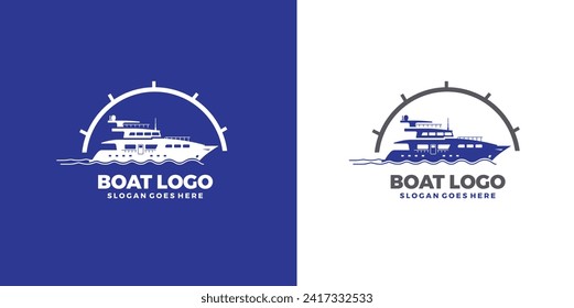 ship logo design free Vector