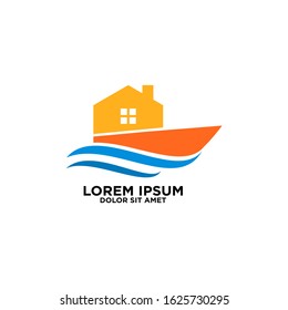 Ship Logo Design. For property and construction business company brands.