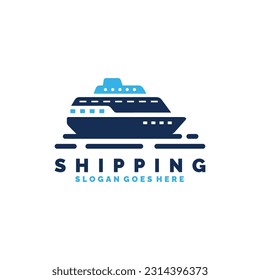 Ilustración vectorial de diseño de logotipo de envío
