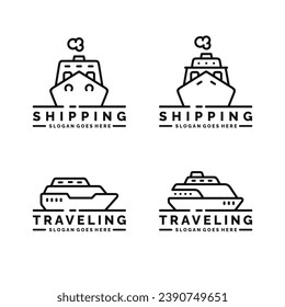 Ship logo design vector illustration