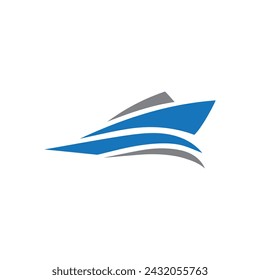 ship logo design vector template