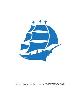 ship logo design vector template