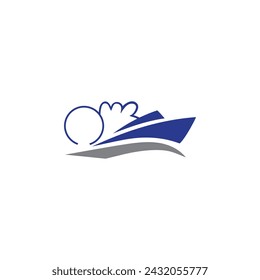 ship logo design vector template