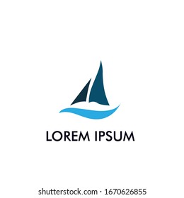 ship logo icon for adventure and travel company