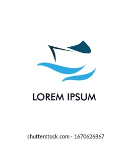 ship logo icon for adventure and travel company