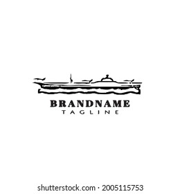 diseño de icono de logotipo de barco ilustración vectorial moderna