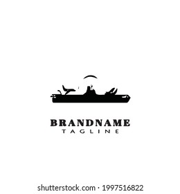 ship logo icon design template modern vector illustration