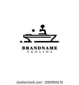 ship logo icon design template modern vector