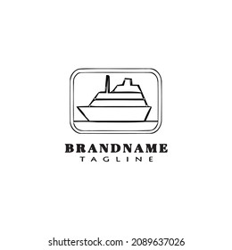 ship logo icon design template modern vector illustration