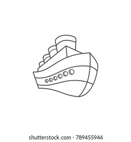 ship logo icon. Logo Elements of water craft. Premium quality graphic design. Signs symbols collection, simple icon for websites, web design, mobile app, info graphics on white background
