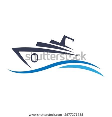 Ship logo icon illustration design