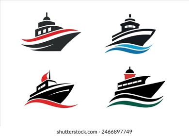 Ship Logo Icon Vector Illustration.