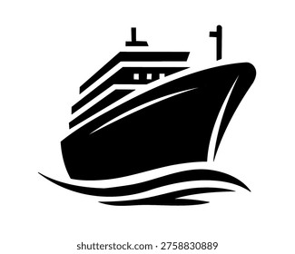 ship logo icon, vector illustration