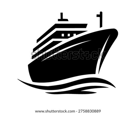 ship logo icon, vector illustration