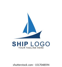 Ship logo with modern concept. ship icon vector illustration