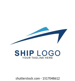 Ship logo with modern concept. ship icon vector illustration
