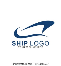 Ship logo with modern concept. ship icon vector illustration