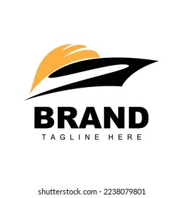 Ship Logo, Ocean Transport Vector, And Cruise Ship, Cargo, Logistics, Sailing School, Speedboat