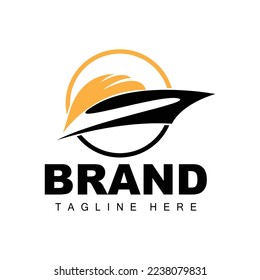 Ship Logo, Ocean Transport Vector, And Cruise Ship, Cargo, Logistics, Sailing School, Speedboat