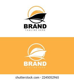 Ship Logo, Ocean Transport Vector, And Cruise Ship, Cargo, Logistics, Sailing School, Speedboat