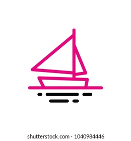 Ship Logo Sailing Boat design vector template