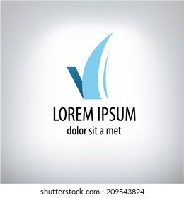 Ship Logo Sign. Company logo design.