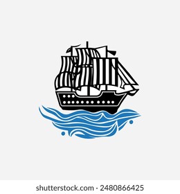 ship logo sign concept design