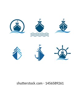 Ship Logo Template vector icon design
