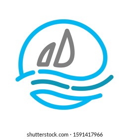 Ship logo template vector icon design