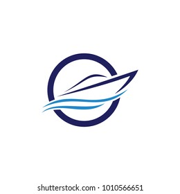Ship logo template vector illustration