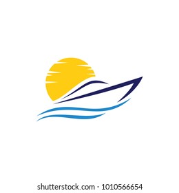 Ship logo template vector illustration