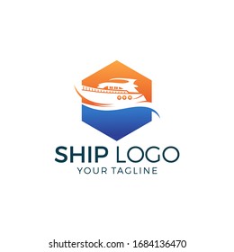 Ship Logo Template Vector Illustration