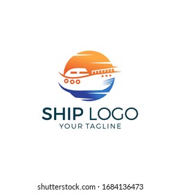 Ship Logo Template Vector Illustration