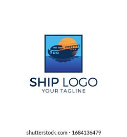 Illustration zur Vektorillustration von Schiffs-Logos