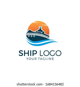 Illustration zur Vektorillustration von Schiffs-Logos