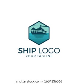 Ship Logo Template Vector Illustration