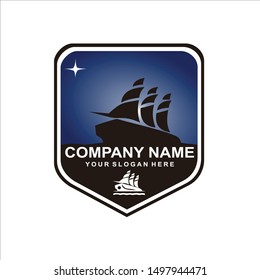 ship logo vector abstract design