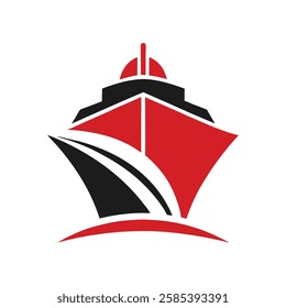 Ship logo Vector art illustration