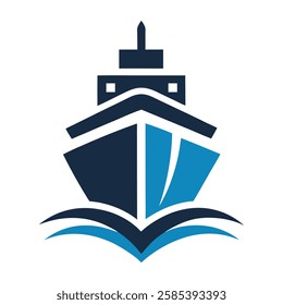 Ship logo Vector art illustration