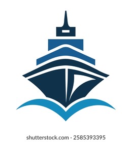 Ship logo Vector art illustration