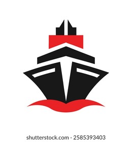Ship logo Vector art illustration