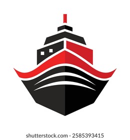 Ship logo Vector art illustration