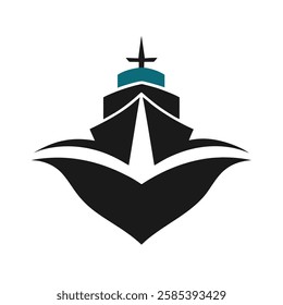Ship logo Vector art illustration