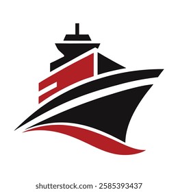 Ship logo Vector art illustration