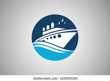 Ship logo Vector design template